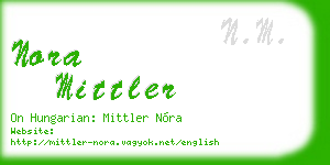 nora mittler business card