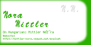 nora mittler business card